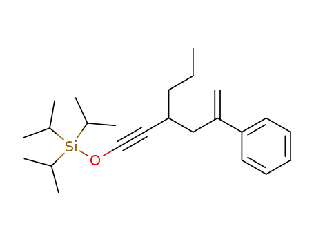 Molecular Structure of 765906-71-6 (Silane, tris(1-methylethyl)[(5-phenyl-3-propyl-5-hexen-1-ynyl)oxy]-)