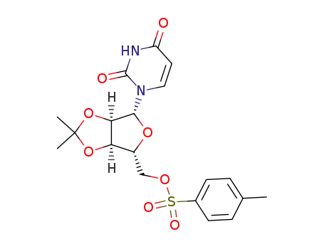 Molecular Structure of 7354-93-0 (1-{2,3-O-(1-methylethylidene)-5-O-[(4-methylphenyl)sulfonyl]pentofuranosyl}pyrimidine-2,4(1H,3H)-dione)