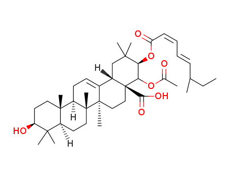Olean-12-en-28-oicacid,22-(acetyloxy)-3-hydroxy-21-[[(2Z,4E)-6-methyl-1-oxo-2,4-octadienyl]oxy]-, (3b,21b,22a)- (9CI)
