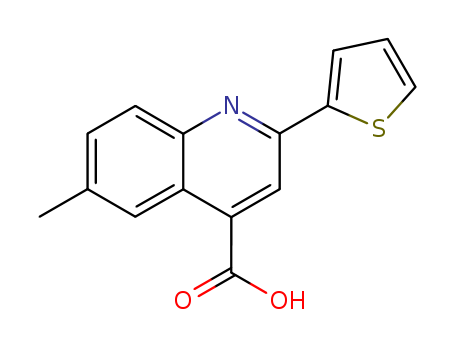 6-methyl-2-(2-thienyl)quinoline-4-carboxylic acid(SALTDATA: FREE)