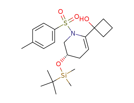 (+)-(5S)-1-[5-(tert-butyldimethylsilyloxy)-1-(toluene-4-sulfonyl)-1,4,5,6-tetrahydropyridin-2-yl]-cyclobutanol