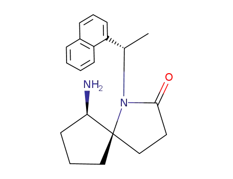 Molecular Structure of 768370-32-7 ((5R,6R,1'S)-6-amino-1-[1-(naphthalen-1-yl)ethyl]-1-azaspiro[4.4]nonan-2-one)