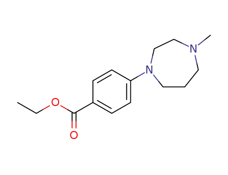 Molecular Structure of 892502-26-0 (ETHYL 4-(4-METHYL-1,4-DIAZEPAN-1-YL)BENZOATE 97)