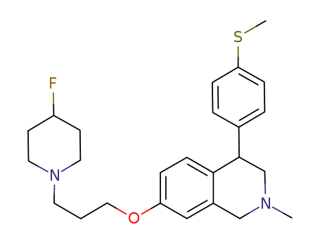 7-[3-(4-fluoro-piperidin-1-yl)propoxy]-2-methyl-4-(4-methylsulfanylphenyl)-1,2,3,4-tetrahydroisoquinoline
