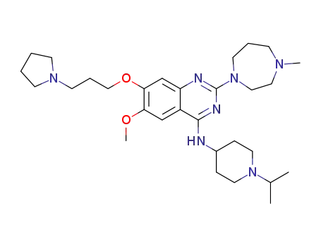 N-(1-isopropylpiperidin-4-yl)-6-methoxy-2-(4-methyl-1,4-diazepan-1-yl)-7-(3-(pyrrolidin-1-yl)propoxy)quinazolin-4-amine