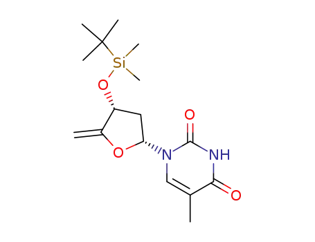 1-[3-O-(tert-butyldimethylsilyl)-2,5-dideoxy-β-L-glycero-pent-4-enofuranosyl]thymine