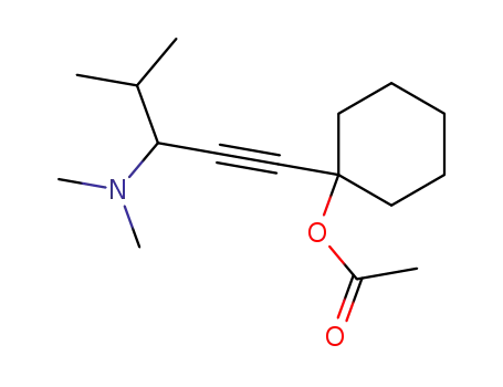 Molecular Structure of 93160-58-8 (Dimethyl-<1-isopropyl-3-(1-acetoxy-cyclohexyl-(1))-2-propin-1-yl>-amin)