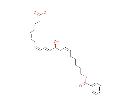 Benzoic acid (6Z,10E,12Z,15Z)-(S)-9-hydroxy-19-methoxycarbonyl-nonadeca-6,10,12,15-tetraenyl ester
