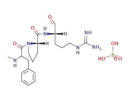 Methyl-D-Phe-L-Pro-[(S)-4-guanidino-1-formylbutyl]NH2·sulfuric acid