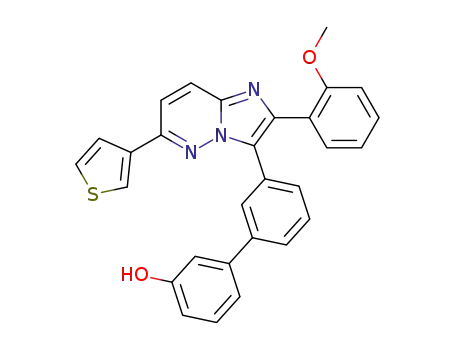 3-(3'-hydroxybiphenyl-3-yl)-2-(2-methoxyphenyl)-6-(thien-3-yl)imidazo[1,2-b]pyridazine