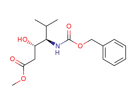 Molecular Structure of 325687-64-7 ((3S,4R)-4-benzyloxycarbonylamino-3-hydroxyhexanoic acid methyl ester)