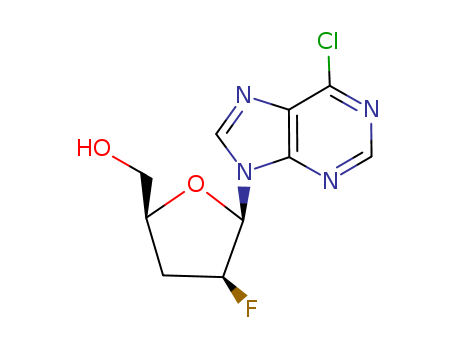 6-chloro-9-(2,3-dideoxy-2-fluoro-β-D-thero-pentofuranosyl)-9H-purine