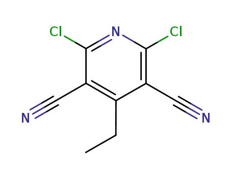 Molecular Structure of 18520-07-5 (2,6-dichloro-4-ethylpyridine-3,5-dicarbonitrile)