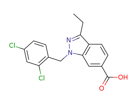 6-carboxy-1-(2,4-dichlorobenzyl)-3-ethyl-1H-indazole