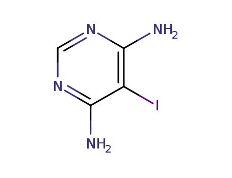 Molecular Structure of 214907-09-2 (4,6-diamino-5-iodopyrimidine)