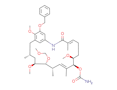 (4E,8S,9S,10E,12S,13R,14S,16R)-carbamic acid-20-(benzyloxy)-13-(methoxymethoxy)-4,10,12,16-tetramethyl-8,14,19-trimethoxy-3-oxo-2-azabicyclo[16.3.1]docosa-1<sup>(21)</sup>,4,10,18<sup>(22)</sup>,19-pentaen-9-yl ester