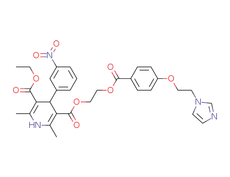 3-ethyl 5-[2-[4-[2-(1-imidazolyl)-ethoxy]-benzoyloxy]-ethyl]2,6-dimethyl-4-(3-nitrophenyl)-1,4-dihydropyridine-3,5-dicarboxylate