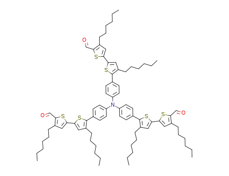 tris{4-[5-(5-formyl-4-hexyl-2-thienyl)-3-hexyl-2-thienyl]phenyl}amine