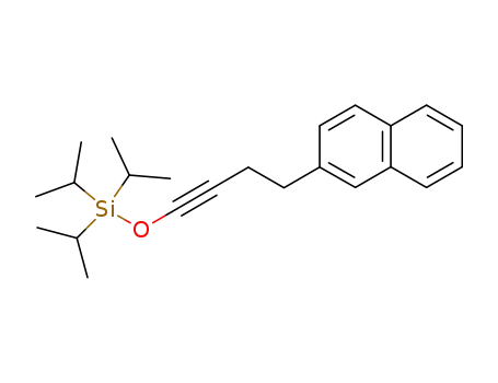 Molecular Structure of 765906-54-5 (Silane, tris(1-methylethyl)[[4-(2-naphthalenyl)-1-butynyl]oxy]-)