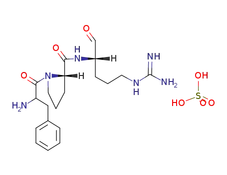 (S)-D-페닐알라닐-N-(4-((아미노이미노메틸)아미노)-1-포르밀부틸)-L-프롤린아미드 황산염(1:1)