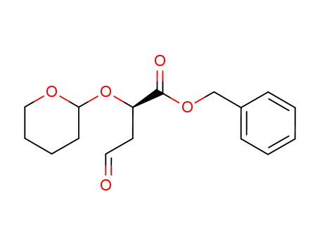 Molecular Structure of 120964-19-4 ((R)-4-Oxo-2-(tetrahydro-pyran-2-yloxy)-butyric acid benzyl ester)