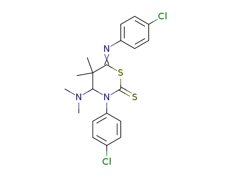 3-(4-Chlorphenyl)-6-(4-chlorphenylimino)-4-(dimethylamino)tetrahydro-5,5-dimethyl-2H-1,3-thiazin-2-thion