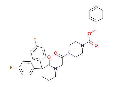 Benzyl 4-(2-(3,3-bis(4-fluorophenyl)-2-oxopiperidin-1-yl)acetyl)piperazine-1-carboxylate