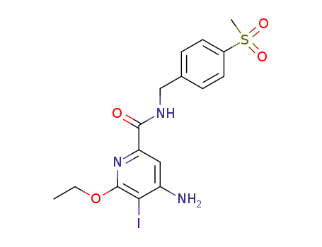 2-Pyridinecarboxamide,
4-amino-6-ethoxy-5-iodo-N-[[4-(methylsulfonyl)phenyl]methyl]-