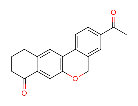 Molecular Structure of 1438383-92-6 (3-acetyl-10,11-dihydro-5H-dibenzo[c,g]chromen-8(9H)-one)