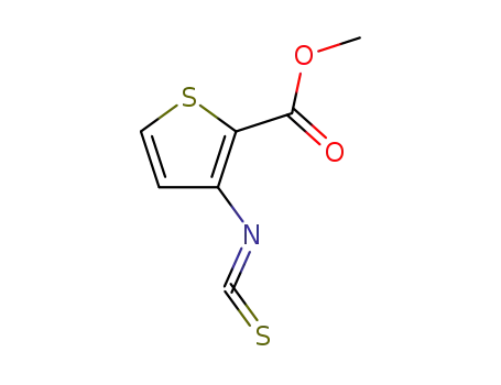 Molecular Structure of 81321-10-0 (METHYL 3-ISOTHIOCYANATOTHIOPHENE-2-CARBOXYLATE)