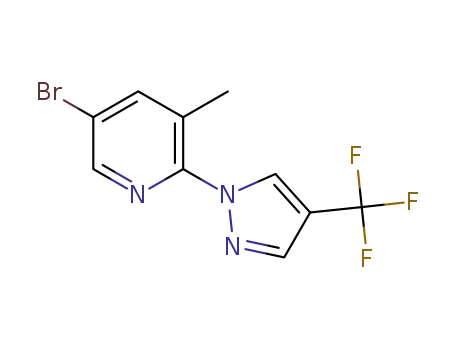 5-bromo-3-methyl-2-(4-(trifluoromethyl)-1H-pyrazol-1-yl)pyridine