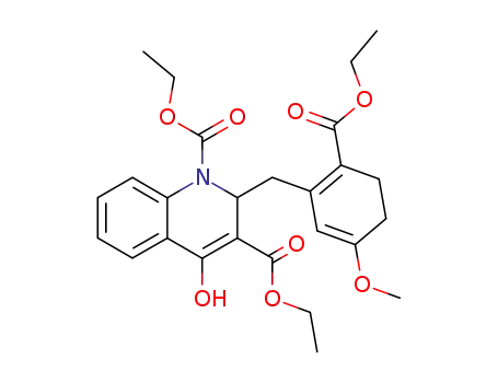 1-carboethoxy-2-<1,3-biscarboethoxy-4-hydroxy-1,2-dihydroquinolin-2-yl>methyl-4-methoxycyclohexa-1,3-diene