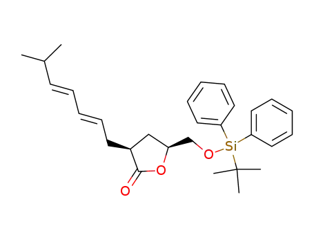 (3S,5S)-3-<2'(E),4'(E)-6-methylheptadienyl>-5-((tert-butyldiphenylsiloxy)methyl)tetrahydrofuran-2-one
