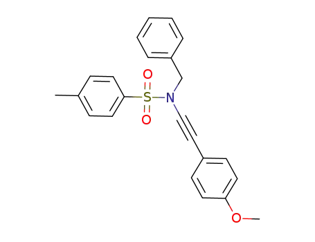 Molecular Structure of 1160723-48-7 (N-benzyl-N-((4-methoxyphenyl)ethynyl)-4-methylbenzenesulfonamide)
