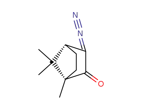 Molecular Structure of 14487-70-8 (Bicyclo[2.2.1]heptan-2-one, 3-diazo-1,7,7-trimethyl-)
