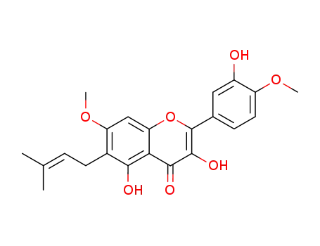 4H-1-Benzopyran-4-one,3,5-dihydroxy-2-(3-hydroxy-4-methoxyphenyl)-7-methoxy-6-(3-methyl-2-buten-1-yl)-