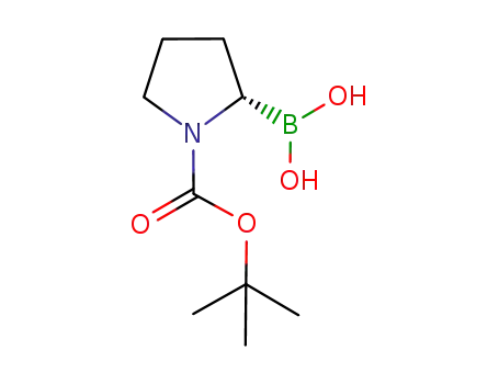 Molecular Structure of 149716-79-0 ((S)-N-Boc-pyrrolidin-2-ylboronic acid)