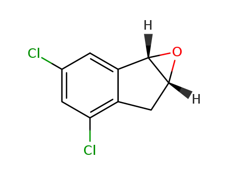 Molecular Structure of 1215279-81-4 ((1aS,6aR)-3,5-dichloro-6,6a-di-hydro-1aH-1-oxa-cyclopropa[a]indene)
