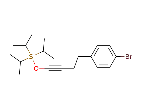 Molecular Structure of 765906-60-3 (Silane, [[4-(4-bromophenyl)-1-butynyl]oxy]tris(1-methylethyl)-)