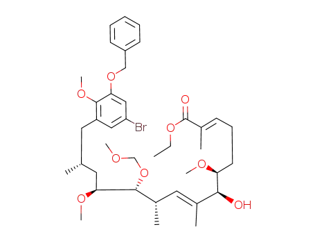 (2E,6S,7S,8E,10S,11R,12S,14R)-ethyl 15-(3-(benzyloxy)-5-bromo-2-methoxyphenyl)-7-hydroxy-6,12-dimethoxy-11-(methoxymethoxy)-2,8,10,14-tetramethylpentadeca-2,8-dienoate