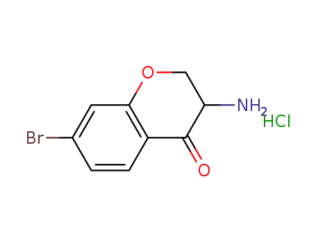 Molecular Structure of 1180671-97-9 (7-bromo-3-amino-chroman-4-one hydrochloride)