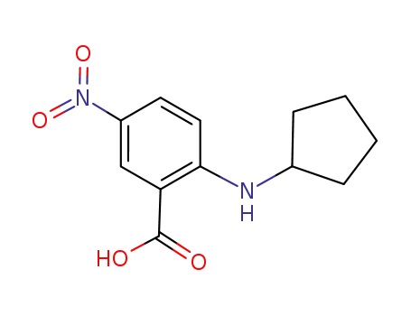 Molecular Structure of 247568-48-5 (2-(cyclopentylamino)-5-nitrobenzoic acid)