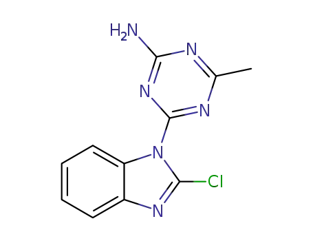 4-(2-chloro-1H-benzo[d]imidazol-1-yl)-6-methyl-1,3,5-triazin-2-amine