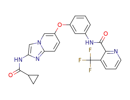 N-[3-({2-[(cyclopropylcarbonyl)amino]imidazo[1,2-a]pyridin-6-yl}oxy)phenyl]-3-(trifluoromethyl)pyridine-2-carboxamide
