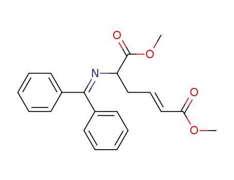 Molecular Structure of 104706-75-4 ((E)-5-(Benzhydrylidene-amino)-hex-2-enedioic acid dimethyl ester)
