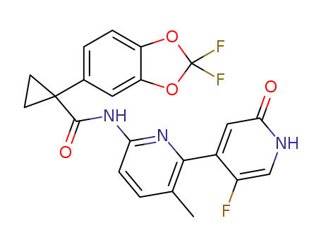 1-(2,2-difluorobenzo[d][1,3]dioxol-5-yl)-N-(6-(5-fluoro-2-oxo-1,2-dihydropyridin-4-yl)-5-methylpyridin-2-yl)cyclopropanecarboxamide