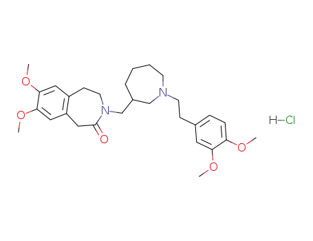 3-[(N-(2-(3,4-Dimethoxy-phenyl)-ethyl)-hexahydro-azepin-3-yl)-methyl]-7,8-dimethoxy-1,3,4, 5-tetrahydro-2H-3-benzazepin-2-one-hydrochloride