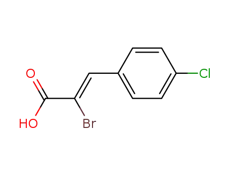 Molecular Structure of 42393-39-5 ((Z)-2-bromo-3-(4-chlorophenyl)propenoic acid)