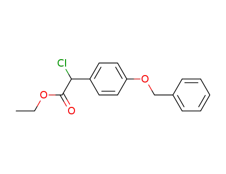 Molecular Structure of 109394-53-8 ((4-(benzyloxy)phenyl)chloroacetic acid ethyl ester)