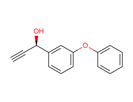 Molecular Structure of 72937-73-6 (Benzenemethanol, a-ethynyl-3-phenoxy-, (R)-)